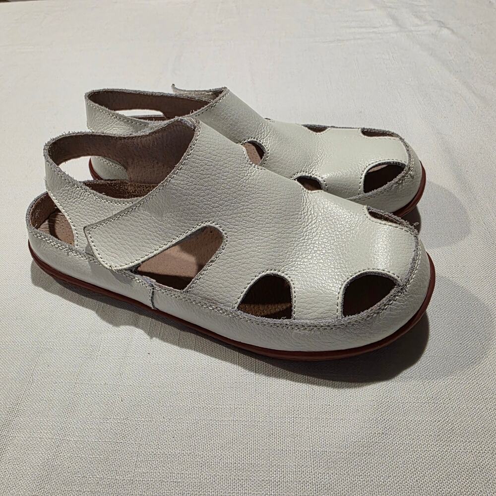 Kids EU 36 US 4 Wicky White Fisherman Sandals Shoes Hook Loop Strap Easy